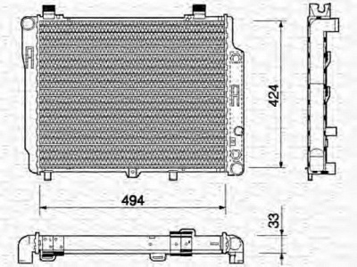 MAGNETI MARELLI 350213766000 -  Радиатор, охлаждение двигателя